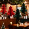 3D Xmas Tree Pendant Solid Color Christmas Decoration Bells  Xmas Decoration