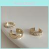 Elegant Alloy Hoop And Circle Earrings With Electroplating For Female Spring Fashion