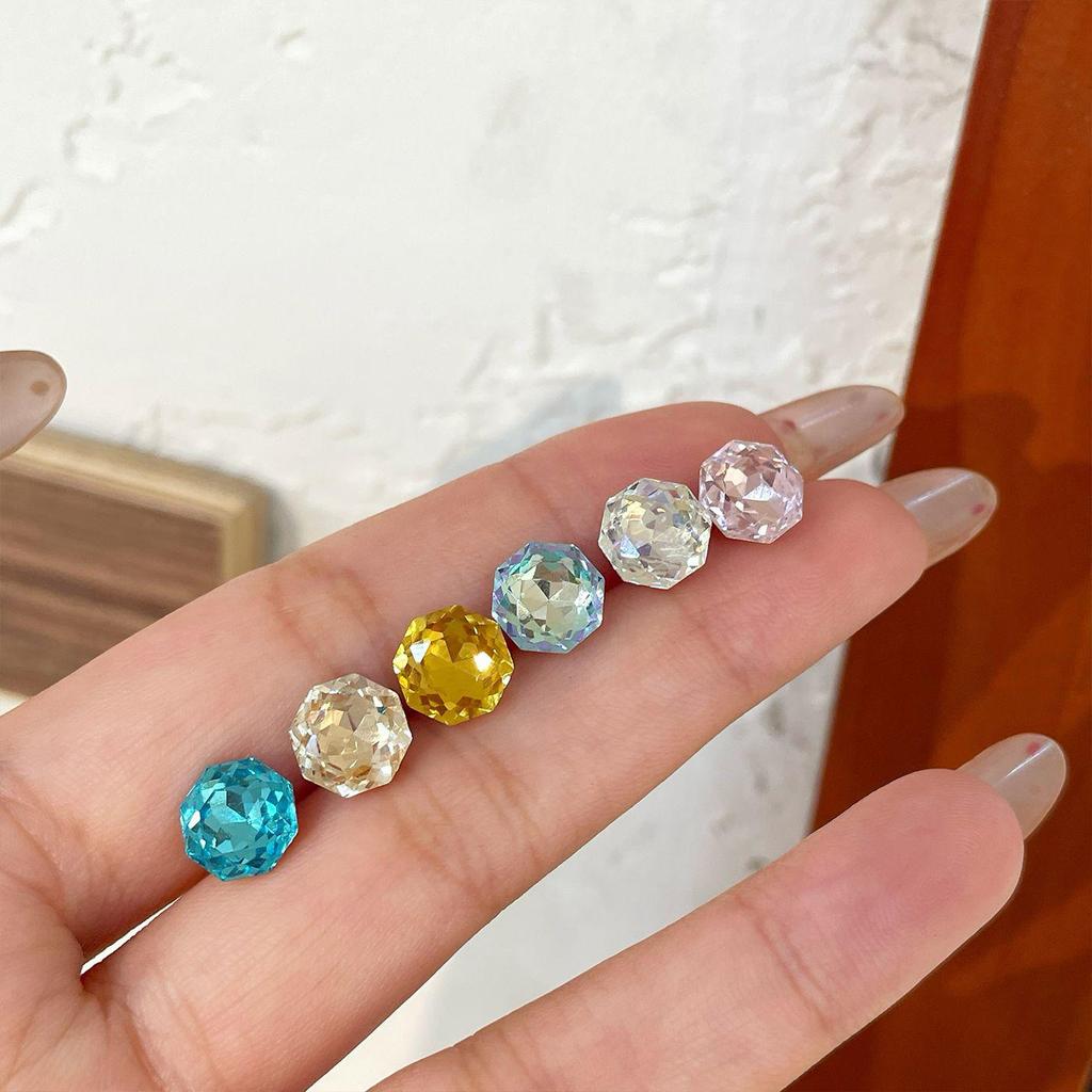 Вспышка Millennium восьмигранные серьги-гвоздики с розой из циркония для женщин - индивидуальный многогранный изысканный дизайн