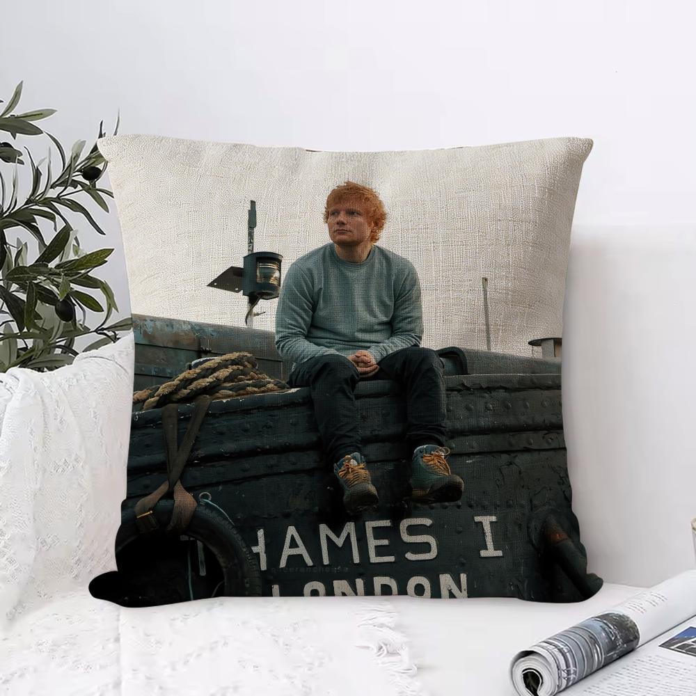 Cute EEdS SSheeranS Cushion Cover Breathable Linen Pillow Cover SkinFriendly Home Decor Pillowcase with Hidden Zipper