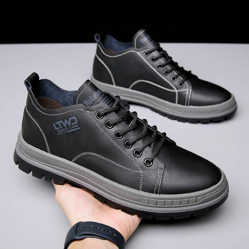 High Quality New Men's High Top Shoes Casual Shoes Outdoor Sports Shoes Men's Oxford Shoes Lace Up Trendy Shoes Free Delivery