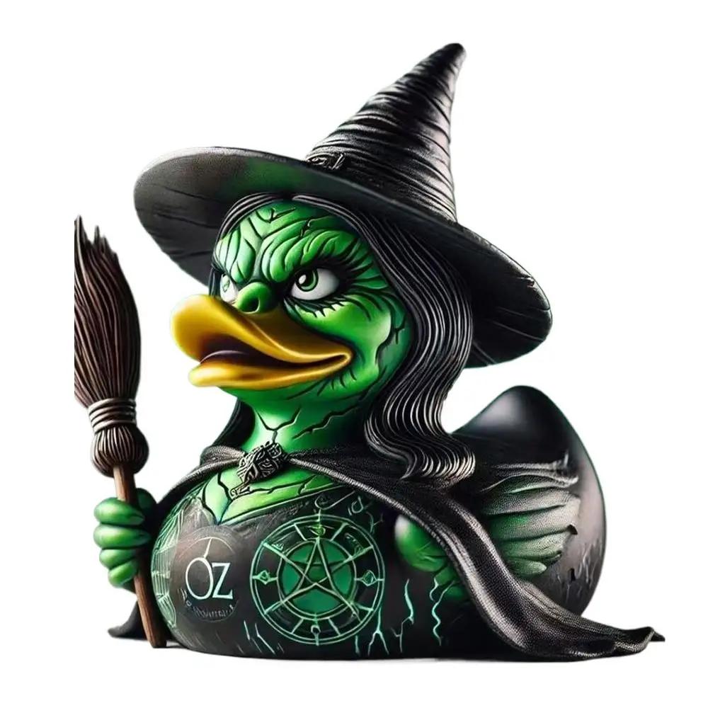 Special-Shaped Duck Ornament Alien Duck Statue Wicked Funny Resin Duck Home Decoration Ornament Car Ornament