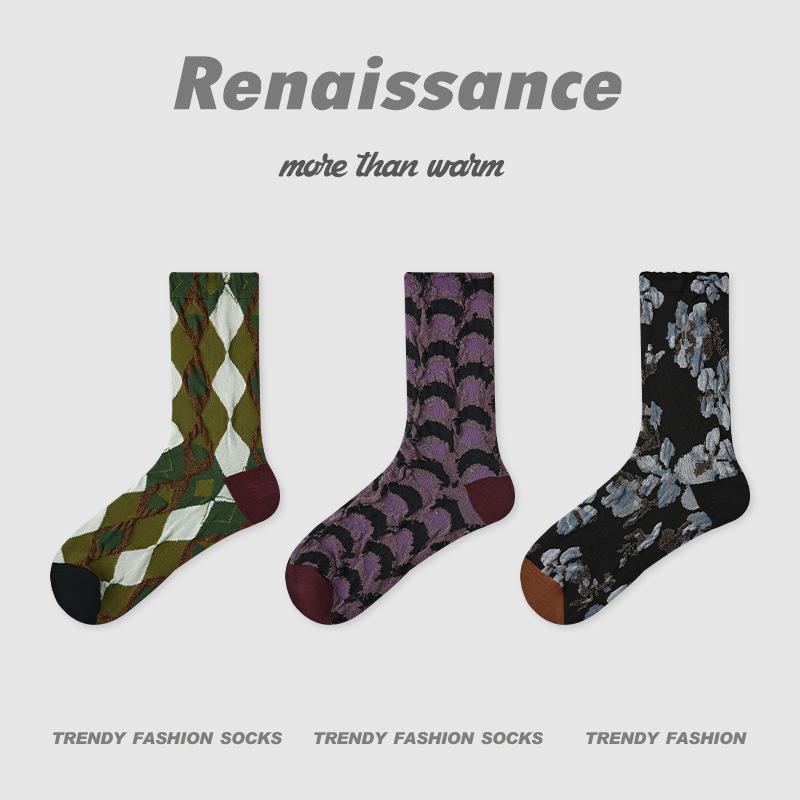 3 пары женских осенних носков до щиколотки с маленьким дизайном в виде бабочки и цветка