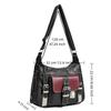 Vintage PU Leather Crossbody Bag Large Capacity Messenger Bag Y2K Tote Bag  Traveling