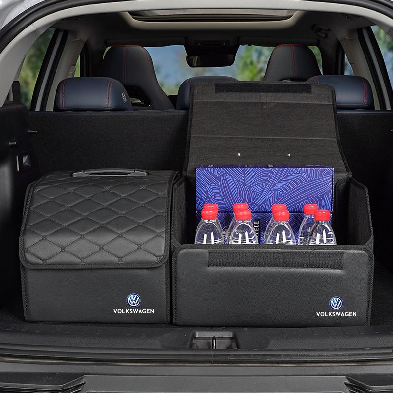 Storage Leather Box Trunk Organizer Bag Large Capacity Foldable For VW Golf Polo Tiguan Touran Jetta Passat CC T5 GTI Beetle GTD ze1