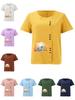 Women's Fashion Flower Bed Print Round Neck Short Sleeve T-shirt Summer Casual Cotton Linen Graphic Shirt Leisure Loose Blouse Tops