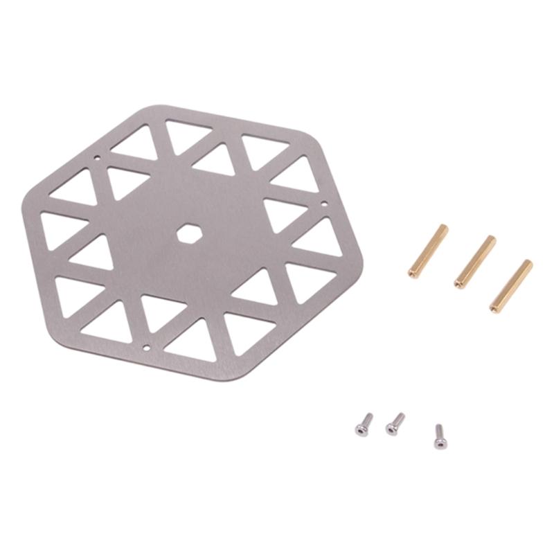 Stainless Steels Hexagon Camped Stove Heat Diffuser With Removable Wooden Feet For Outdoor Cooking And Homes Kitchen