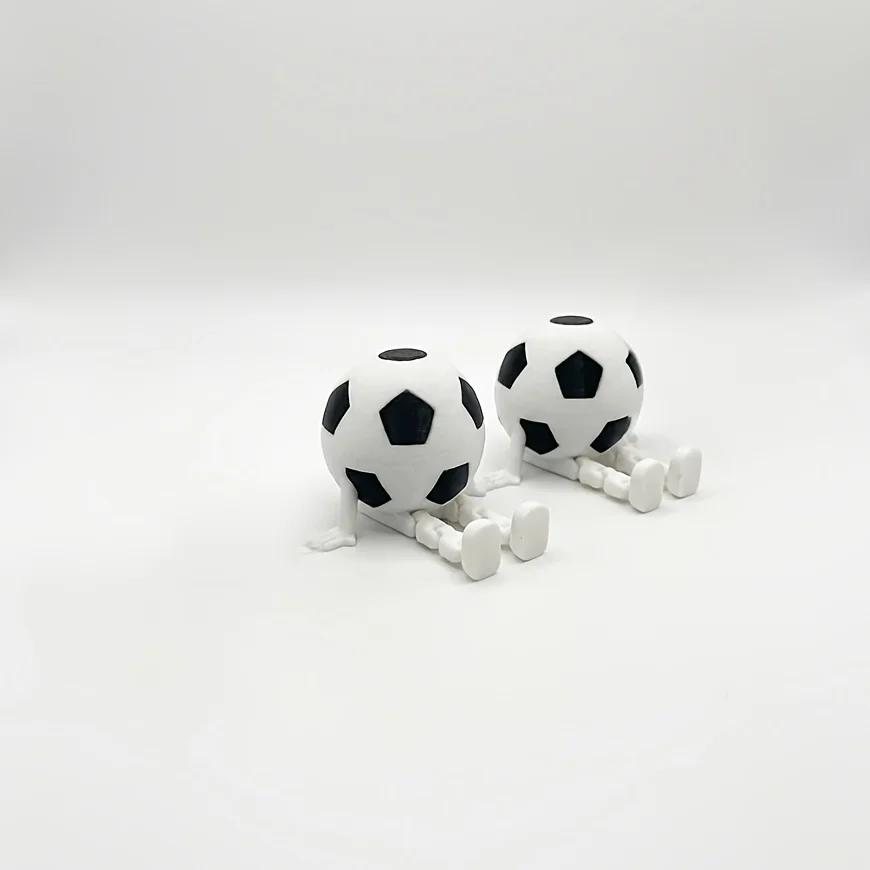 Mini Soccer Player Figurine Single Piece, Football Sculpture for Home Office Decoration & Souvenir