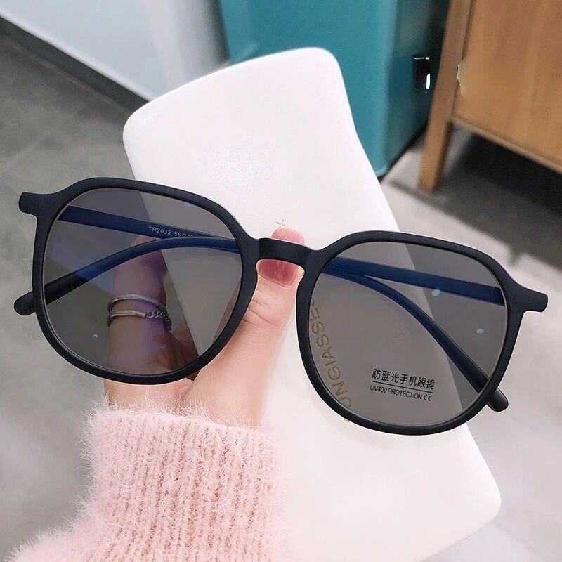 Модные фотохромные очки для мужчин и женщин, квадратные очки для близорукости, уличные изменяющие цвет очки для близорукости