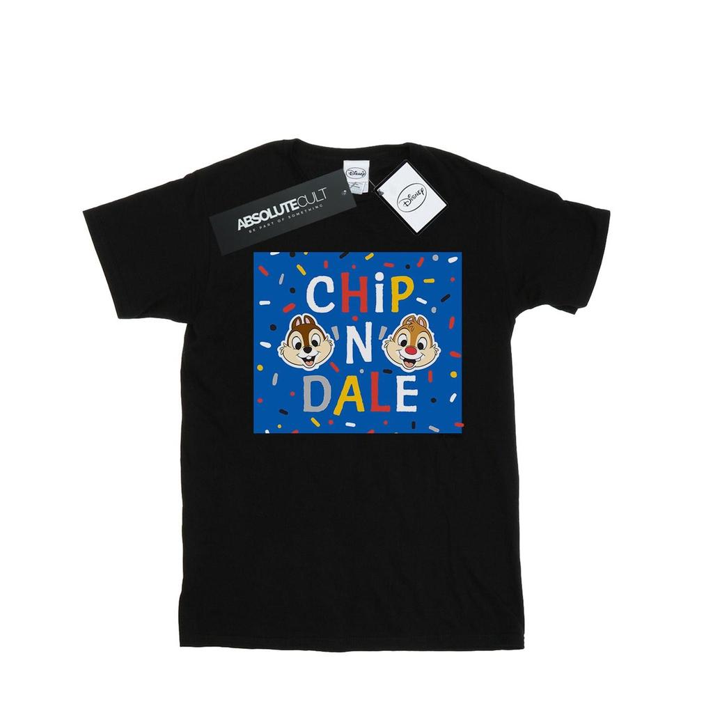 Disney Womens/Ladies Chip N Dale Blue Frame Cotton Boyfriend T-Shirt
