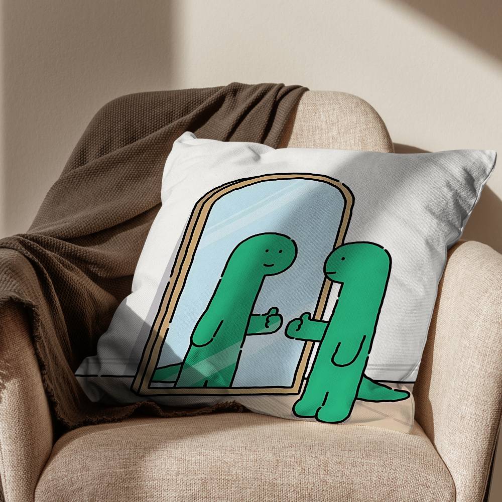 Green dinosaur Brachio Cushion Cover Suitable For Sofa Car Bedroom Office Cushions Decorative Pillow Case