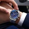 Creative Meteorite Dial Mechanical Watch Moon Phase Window Week Month Calendar Display Men's Waterproof Luminous Mechanical Watch
