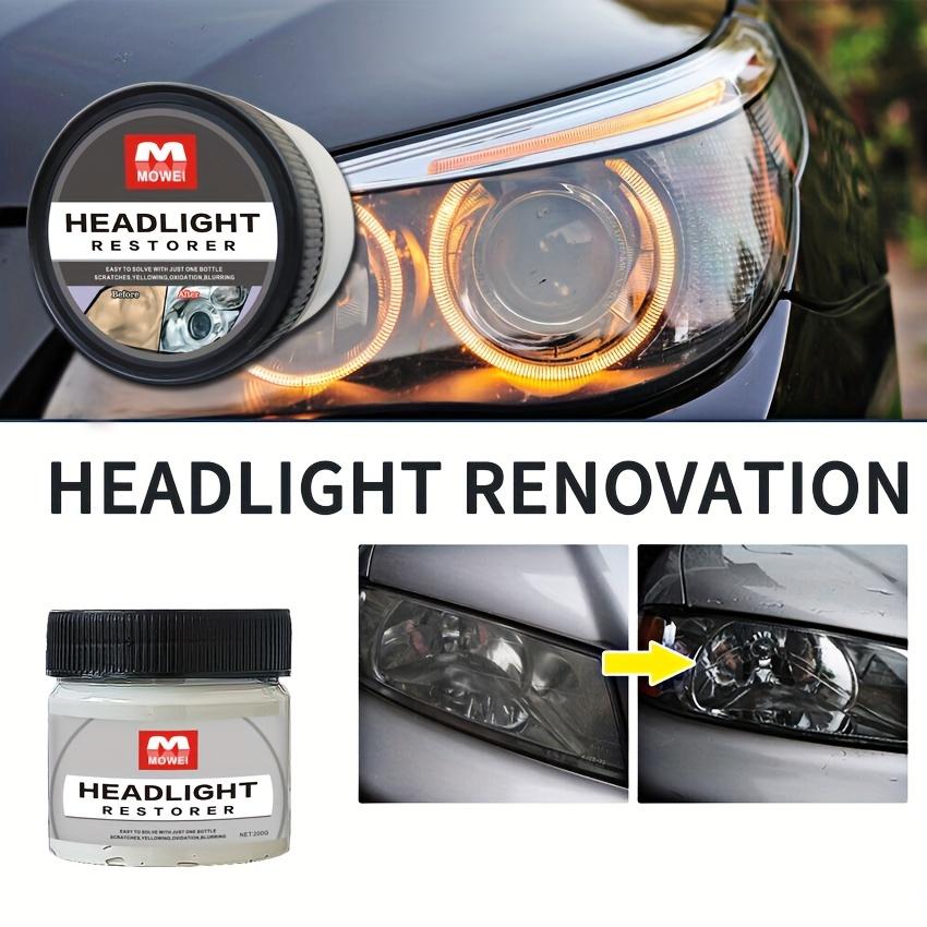Набор для восстановления фар автомобиля - Удаление окисления и царапин, Кристально чистое покрытие для более яркого обзора