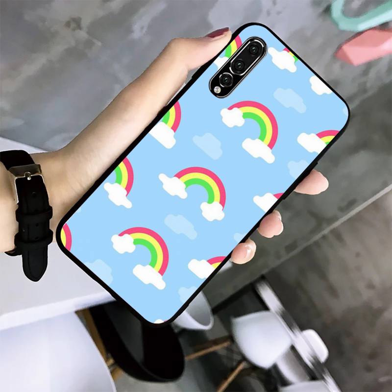 Красивый радужный чехол для телефона Huawei G7 G8 P7 P8 P9 P10 P20 P30 Lite Mini Pro P Smart Plus Cove Fundas