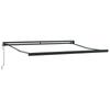 Retractable Awning Light Grey and White 300 x 250 cm