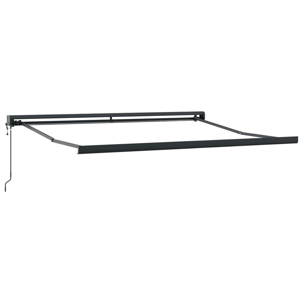 Retractable Awning Light Grey and White 300 x 250 cm