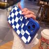 Мягкий чехол для телефона в белую клетку для Apple iPhone 16/15/14/13/12 Pro Max/11 Защищает зрачок