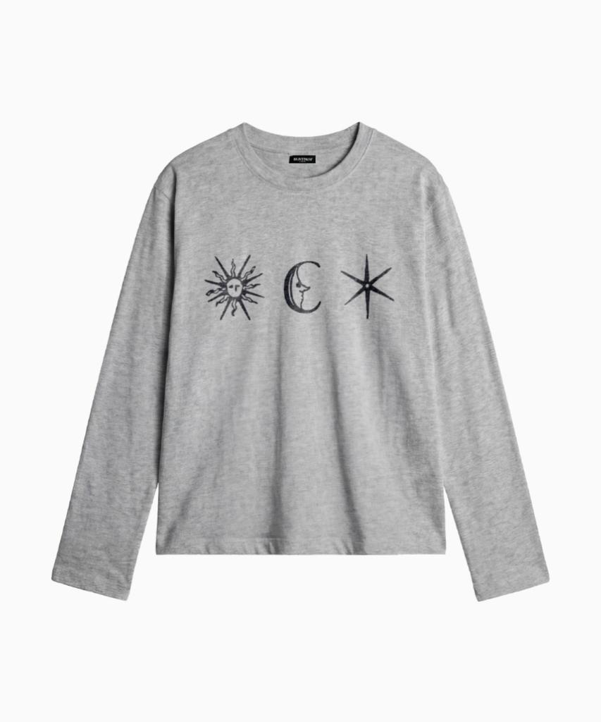 SAINTPAIN Sp Fortune Heavyweight Crop Long Sleeve Melange Grey