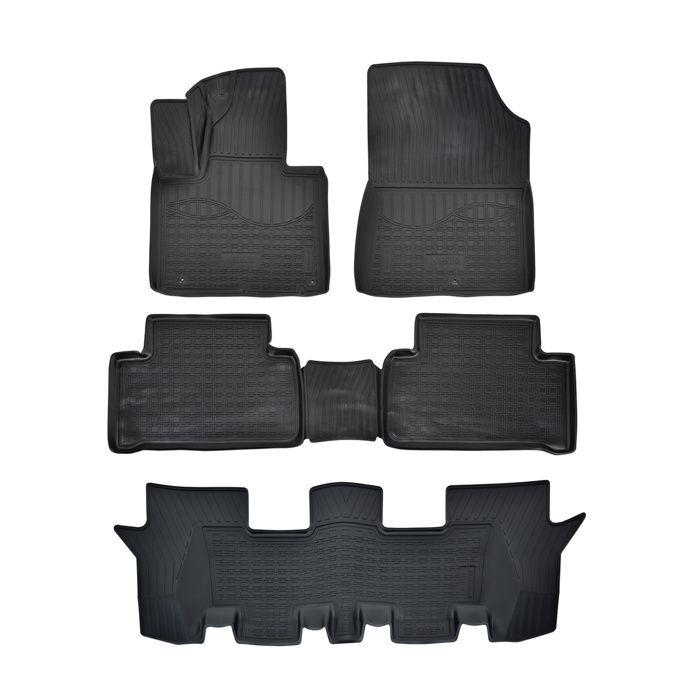 Tapis De Sol En Caoutchouc TPE - NORM Liners - Kia Sorento 2020 - Antidérapant - Résistant - Facile à nettoyer
