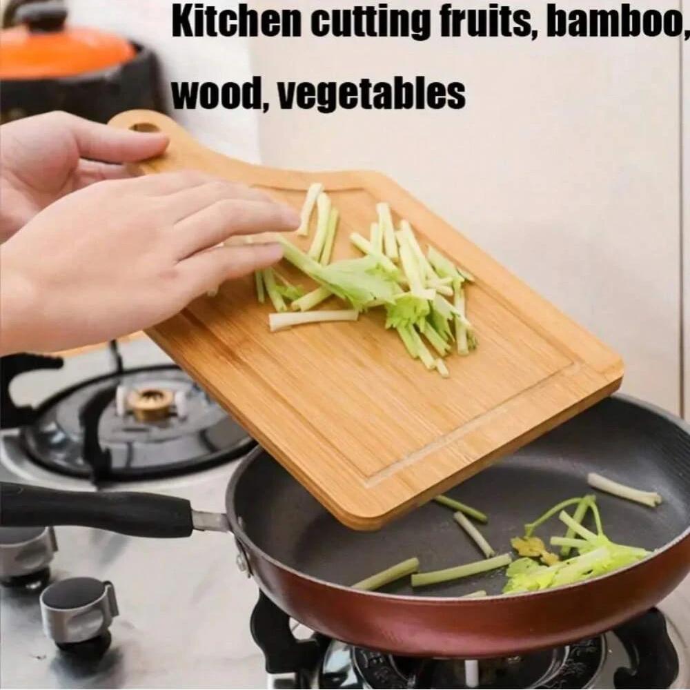 Разделочная доска из бамбука с ручкой, деревянный поднос, круглая прямоугольная разделочная доска для пиццы, нарезанная еда, хлеб, фрукты, овощи