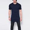 Ultra-comfortable Curve Hem Men T-shirt With Side Zipper In Premium Cotton Blends
