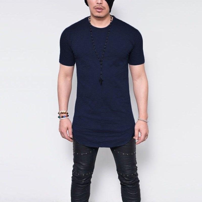 Ultra-comfortable Curve Hem Men T-shirt With Side Zipper In Premium Cotton Blends