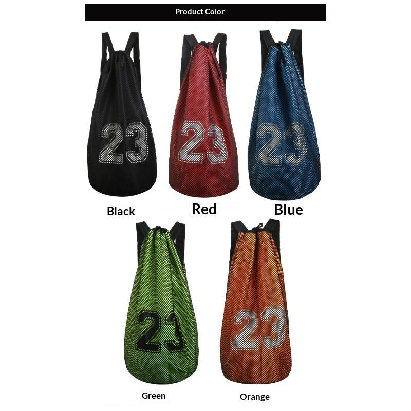 Large Capacity Oxford Cloth Mesh Basketball Bag Football Bag Table Tennis Bag Badminton Volleyball Bag Foldable Storage Bag