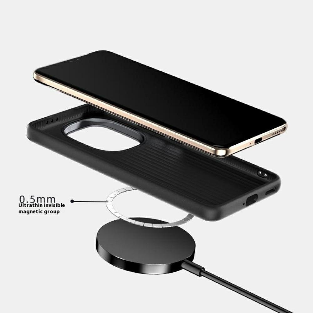 ABEEL For Honor Power 5G Magnetic Case Printed PC TPU Aluminum Alloy Leather Phone Cover