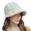 In autumn and winter, the new foreign-style small fragrant cap is printed with sweet widening brims, trendy and versatile, showing a small face.