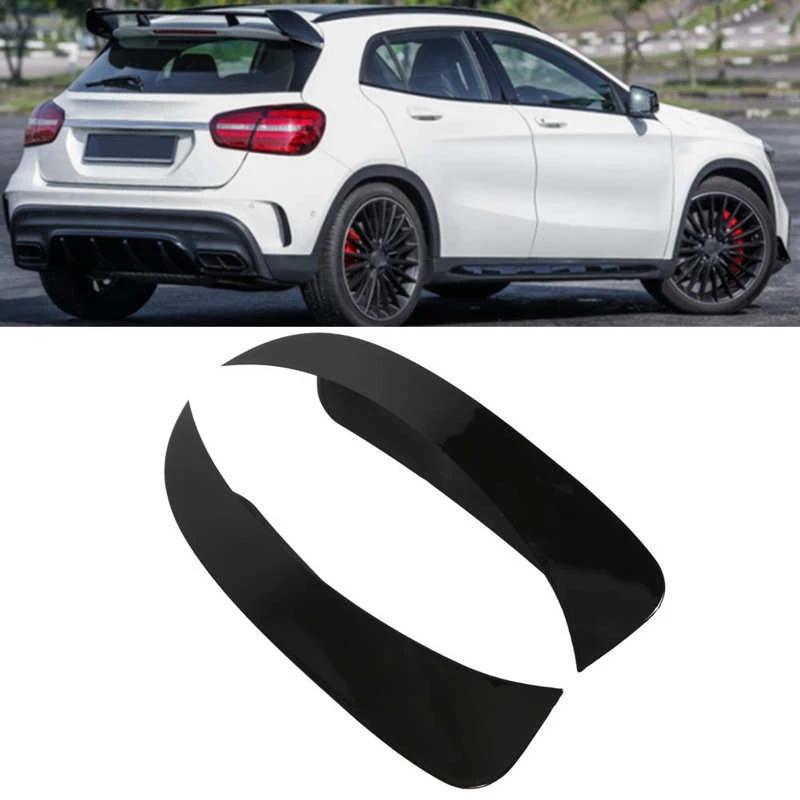 2 шт., глянцевый черный спойлер на задний бампер для Mercedes GLA Class X156 GLA200 260 GLA45 AMG‑Line