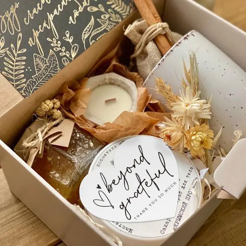 50 шт. 5 стилей розовые бирки «Спасибо» в форме сердца, наклейки для подарочной упаковки, для вечеринки