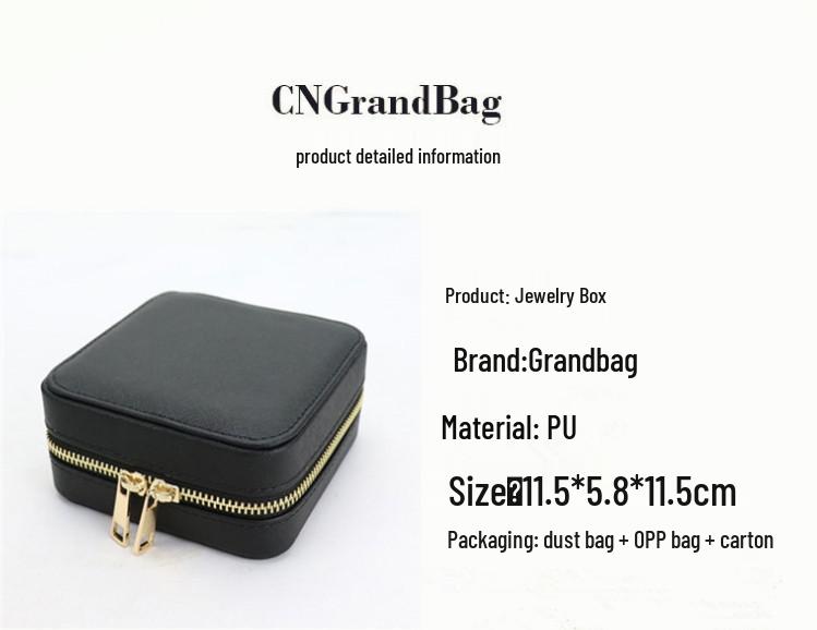 In Stock Engagement Gift Set: Multi-Functional Jewelry Box with Mirror, Ring Holder, and Leather Necklace Compartment.