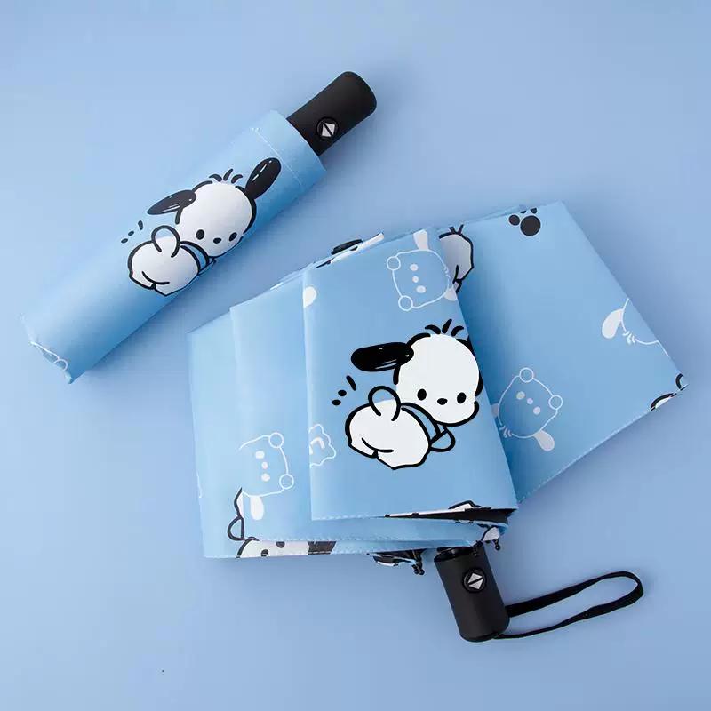 Student Safety Anti-Rebound Children's Umbrella for Girls, Dual-Use for Sun and Rain, Foldable Automatic Umbrella for School Use