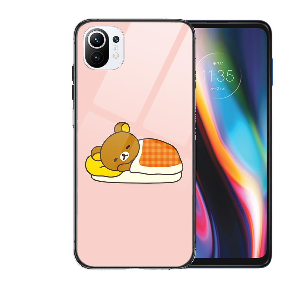 TOPLBPCS милый rilakkuma закаленное стекло чехол для телефона чехол для xiaomi redmi 11 Lite pro Ultra 10T 10 9 8 cc se чехол силиконовые чехлы