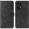 Flip Case with Leather Effect for OPPO Find X5 Pro - E.F.CONNECTION - Black - Card and Bill Storage