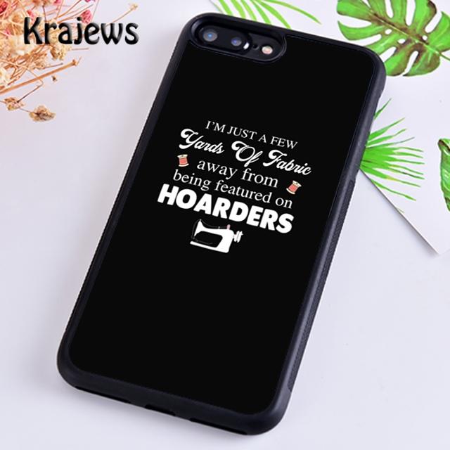 Krajews Eat Sleep Sew Repeat Phone Case Cover For IPhone 18 17 Air 16 15 14 plus 11 12 13 pro max coque Shell Fundas