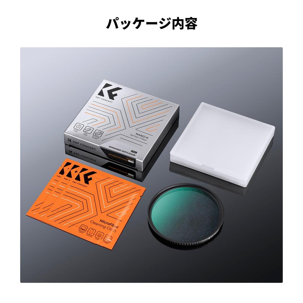 Фильтр Concept 67 мм Shimmer Diffusion Мягкое покрытие фильтра Мягкое изображение Идеально подходит для портретной фотографии В комплект входит 1 чистящая салфетка K&F 18-слойный