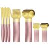 30 шт. розовое золото, матовая посуда, набор столовых приборов, ножи, вилки для торта, десертная кофейная ложка, столовые приборы, столовое серебро из нержавеющей стали, набор столовых приборов