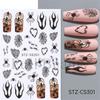New Nail Art Stickers Halloween Funny Fun Cute Ghost Little Red Flower Adhesive Nail Art Stickers