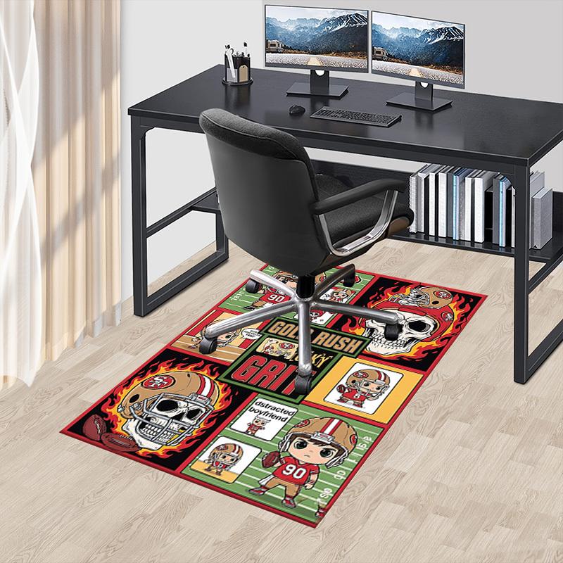 1PC Gold Rush Grit Extra Large Non Slip Floor carpet, Office, family, bedroom, Studio Large Area Rug Indoor Rugs, Vibrant Colors