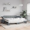 VidaXL Daybed with Pull-out Bed Light Grey 90x190 Cm Fabric 3197644