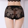 Кружевные трусики больших размеров, женское нижнее белье с высокой талией, сексуальное прозрачное нижнее белье, бесшовные трусы