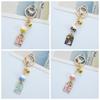 Cartoon Maneki Neko Pendant Small Bell Car Keyring Fashion Ceramic Cat Keychain  Car Accessories