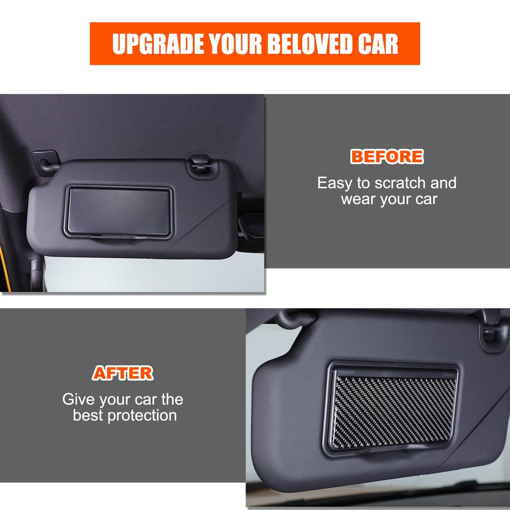 Carbon Fiber Cosmetic Mirror Panel Trim Sticker For Ford Ranger Raptor T9 2024