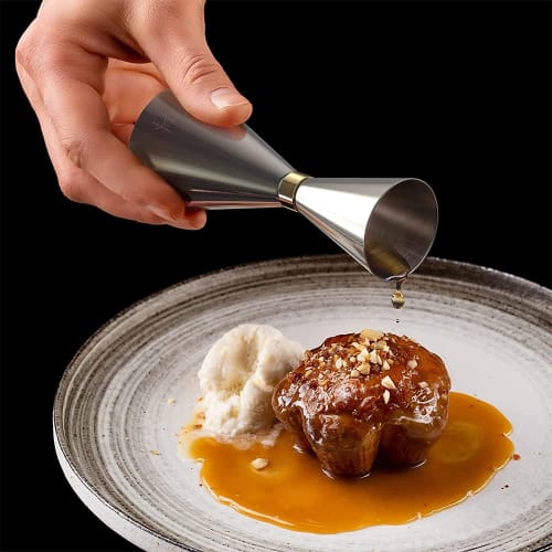 DFsucces Stainless Steel Double-Head Jigger Cup with Graduated Measuring Cups for Cocktails, 30ml/45ml oz Measure, Professional Bartending Tool