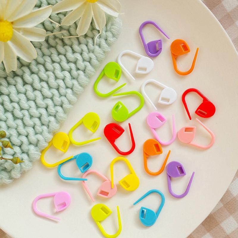 50 шт./упак. 2,2 см Случайный смешанный цвет Маленькая маркерная пряжка DIY Булавка Маркер для свитера Маркер для вязания крючком Клипса Швейные аксессуары ZYF