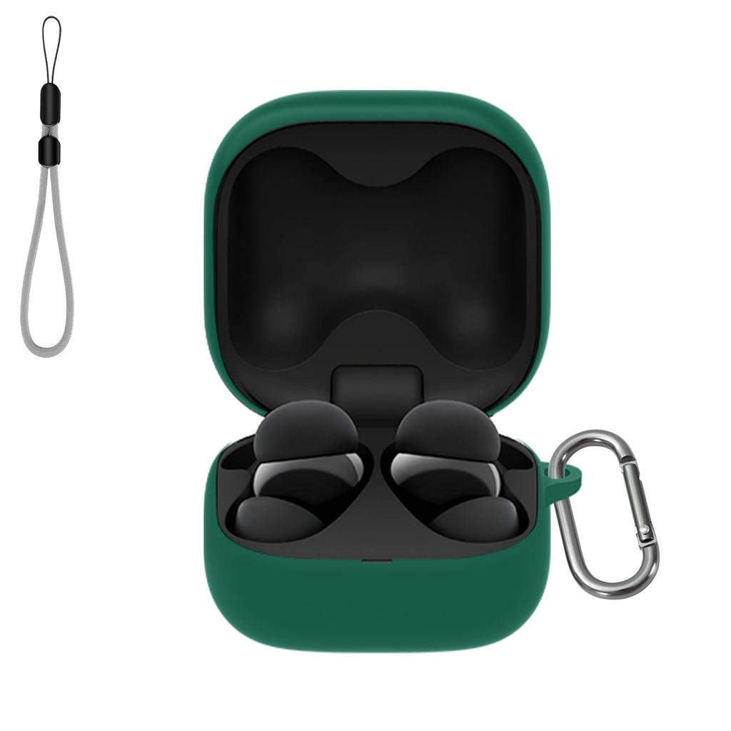 For SONY LinkBuds Fit Case Cover Wireless Earphone Protective Cover Silicone Protective Case with Chain Charging Case Cover Visible LED Light