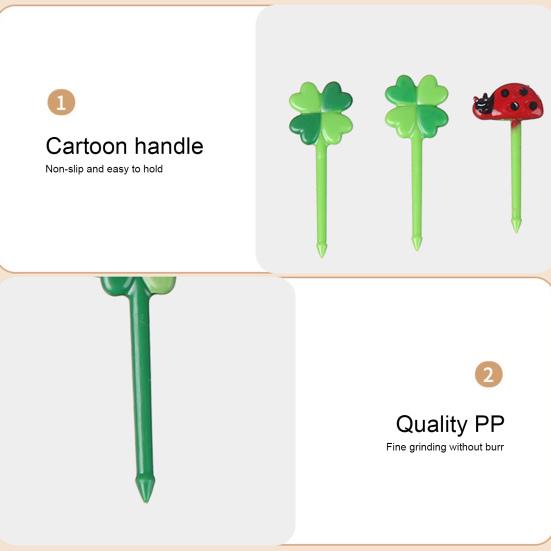 8Pcs/12Pcs Fruit Picks Food Grade BPA Free Non-Slip Smooth Edge Adorable Appearance Decorative Plastic Kids