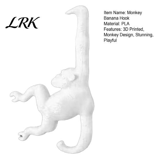 Экономитель места на столешнице Обезьяна Крючок для бананов, 3D-печать Подвесной кухонный органайзер для хранения Бананов, Забавный дизайн Домашний Декор Держатель Крючок для бананов,