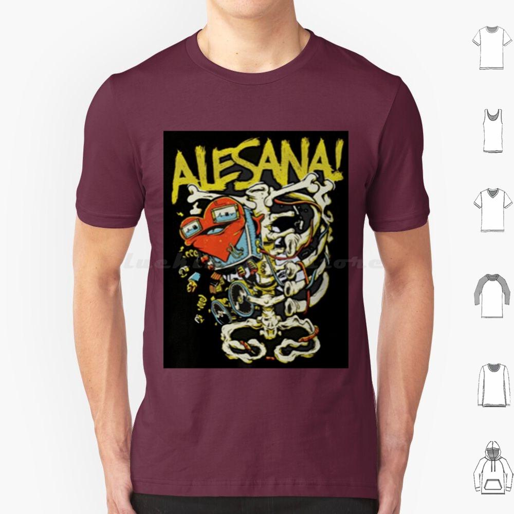 Alesana 12 T Shirt Big Size 100 Cotton Alesana Skeleton Heart Scene Emo Scenemo Punk Band Post Hardcore Hardcore Goth Gothic
